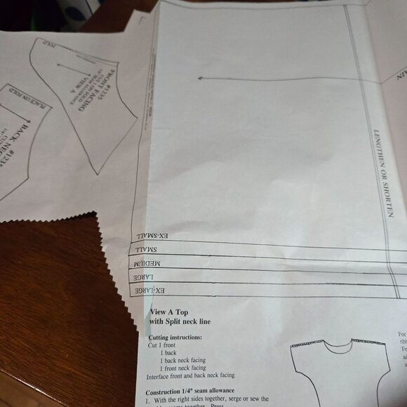 Great Copy Patterns 1235 sewing patterns Pleated Skirt, Dolman Tops UNCUT XS-XL - Picture 6 of 8